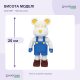 3D конструктор Ведмедик DUZ Magic Blocks 8997 на 1580 деталей з міні-блоків