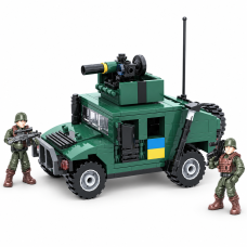 Конструктор ЗСУ Kids Bricks KB 1108 бронеавтомобиль с поворотной установкой и 2 фигурками, 300 деталей