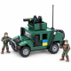 Конструктор ЗСУ Kids Bricks KB 1108 на 300 деталей — бронеавтомобіль з 2 фігурками