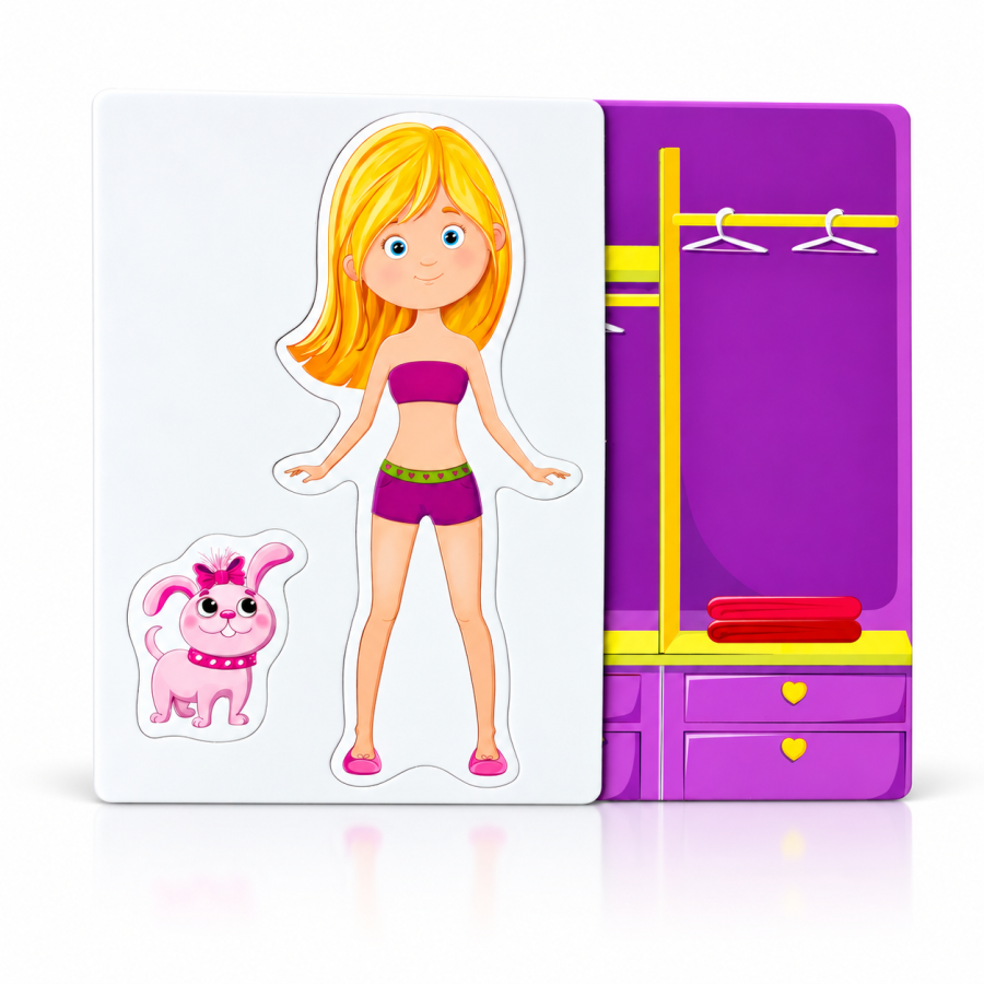 Магнитная одевалка Меган и Полли настольная игра Vladi Toys 