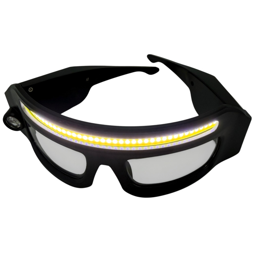 Аккумуляторные очки с фонариком LED COB — датчик движения и 5 режимов