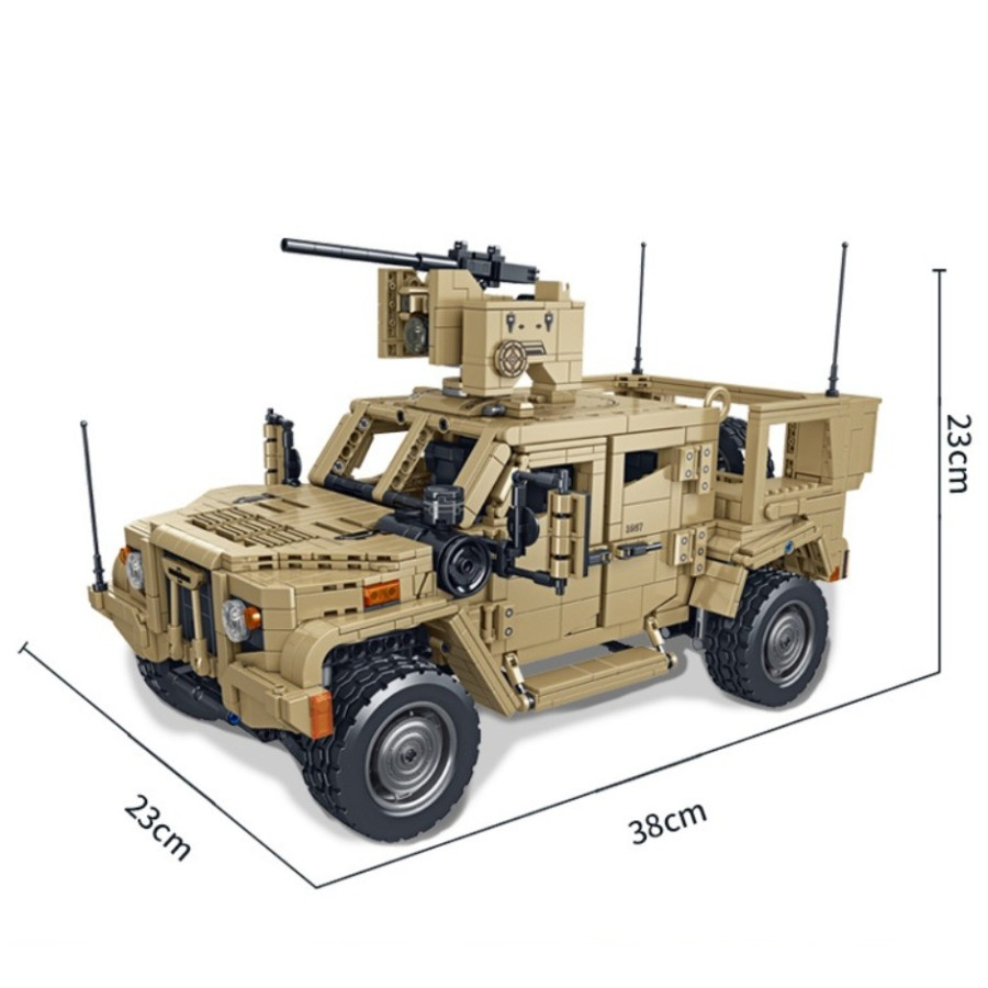 Детский конструктор PANLOS 628013 JLTV на 2479 деталей — большая модель бронеавтомобиля