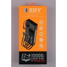 Power Bank ZHY 10000 mAh с быстрой зарядкой 22.5w реальная емкость