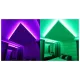 Кольорова світлодіодна Led-стрічка з пультом 5 метрів smd rgb у коробці з контролером і блоком живлення