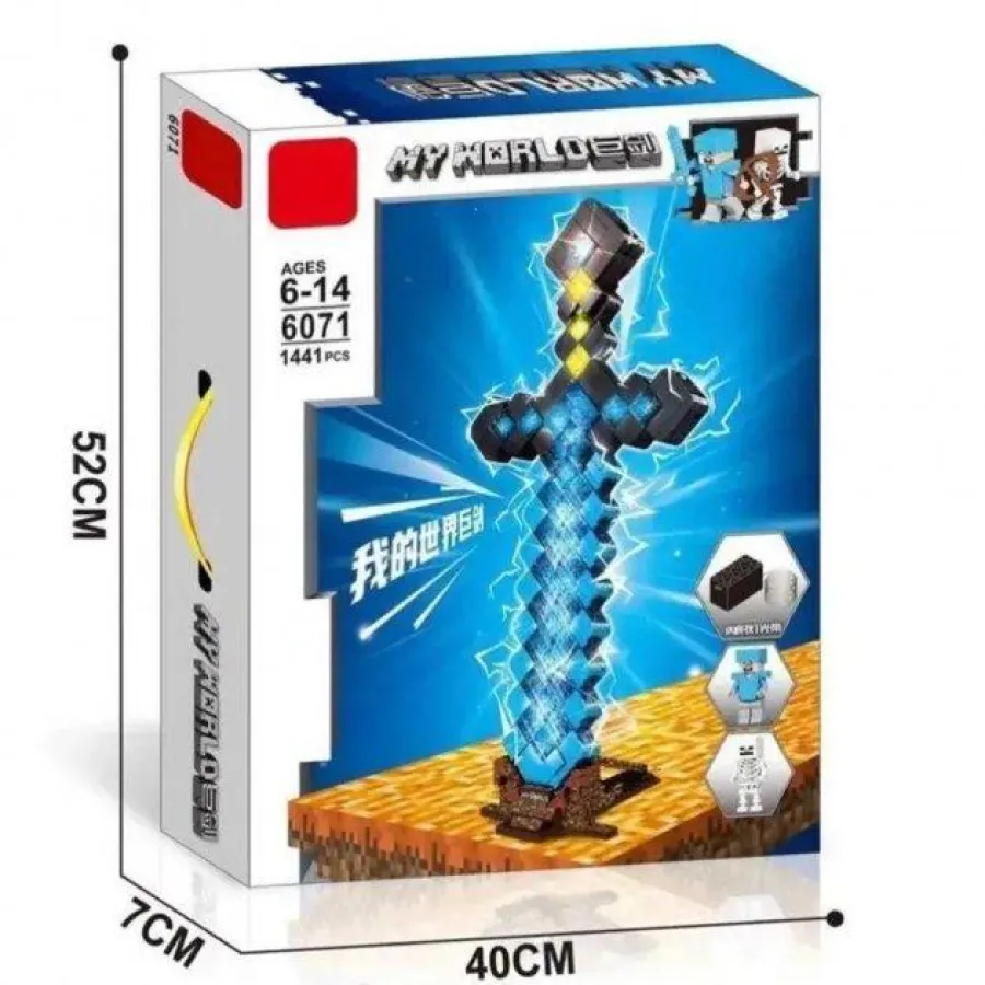 Конструктор Minecraft лего 54см Меч My World конструктор 1441 деталей