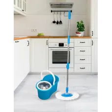 Швабра ведро с центрифугой с отжимом для пола, Моп  с центрифугой и ведром Easy Mop универсальная
