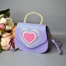 Блестящая детская сумка “Heart” с сердцем