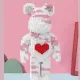 Конструктор 3D Magic Blocks у формі ведмедика Bearbrick "Kisses" Серце 3031 деталь