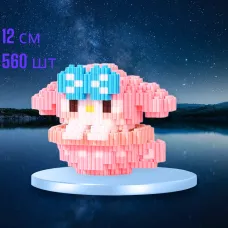Конструктор 3D Magic Blocks в виде “Мультгерои” розовый 12см Белый
