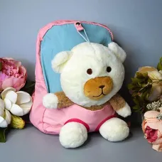 Детский рюкзак с игрушкой “Teddy” Розово-Бирюзовый