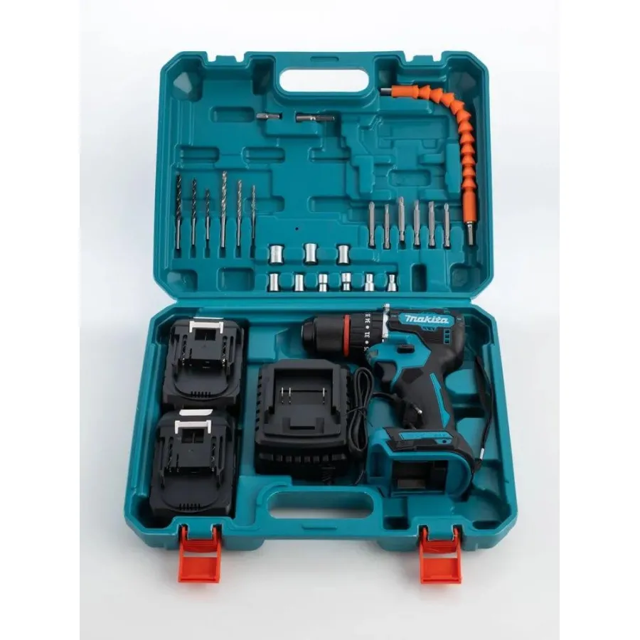 Аккумуляторный шуруповерт Makita 24v ручной  для дома  с набором инструментов, Аккумуляторная дрель-шуруповерт