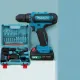Аккумуляторный шуруповерт Makita 24v ручной  для дома  с набором инструментов, Аккумуляторная дрель-шуруповерт