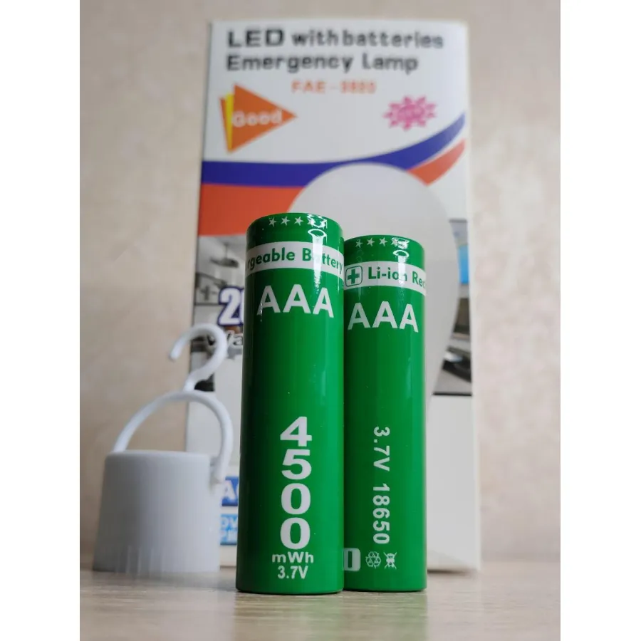 Аварийная светодиодная лампа 20W с аккумулятором 18650 в патрон, Лампочка Led аккумуляторная под цоколь е27