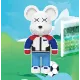 Конструктор Magic Blocks 4300 деталей у формі ведмедика Bearbrick Футболіст, Конструктор 3д наноблок