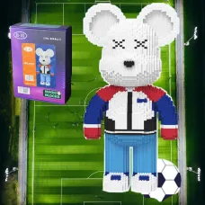 Конструктор Magic Blocks 4300 деталей в виде мишки Bearbrick Футболист, Конструктор 3д наноблок