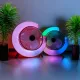Вентилятор акумуляторний настільний з підсвіткою RGB, акумуляторні вентилятори, usb вентилятор для дому