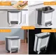 Мусорное ведро на дверь Foltable Trash Bin  кухонная складная корзина для мусора и отходов белая