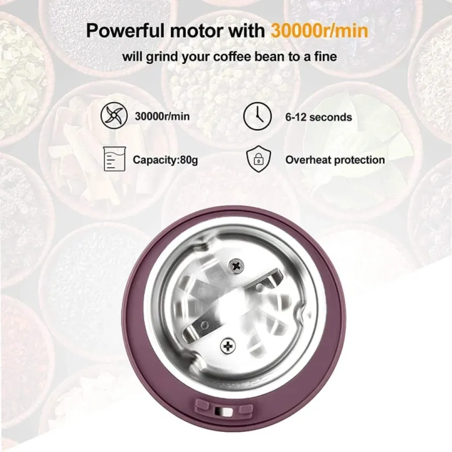 Кавомолка електрична polisher XL-742 портативний млин для дому 150 Вт 50г