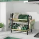 Сушарка для посуду настільна Double layered bowl rack Кухонний органайзер для сушіння та зберігання посуду