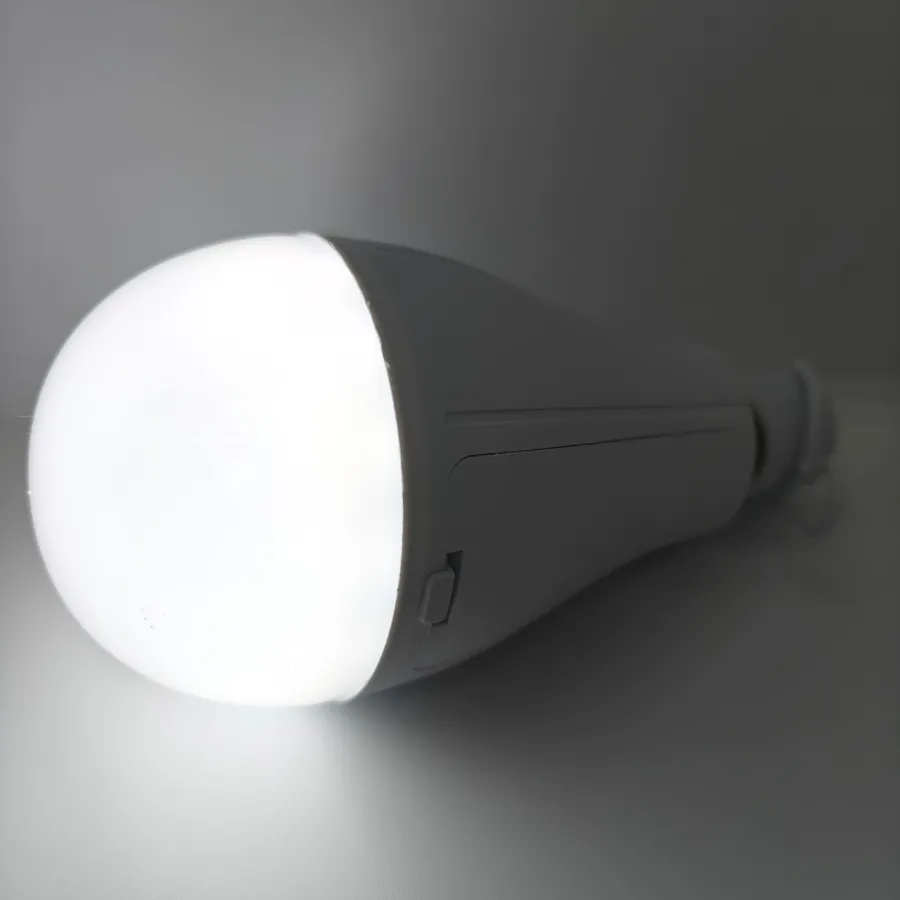 Аварійна світлодіодна лампа e27 20W DT з акумулятором 18650 в патрон, Лампочка Led акумуляторна під цоколь