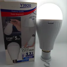 Аварийная светодиодная лампа e27 20W DT с аккумулятором 18650 в патрон, Лампочка Led аккумуляторная под цоколь