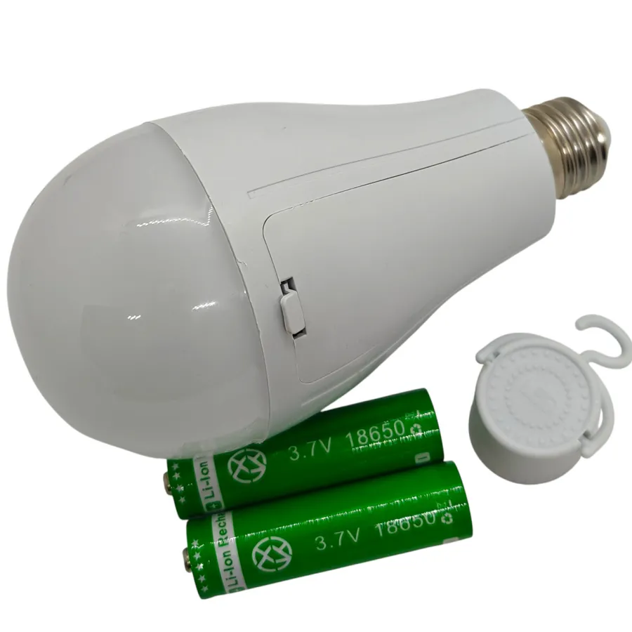 Аварійна світлодіодна лампа e27 20W DT з акумулятором 18650 в патрон, Лампочка Led акумуляторна під цоколь