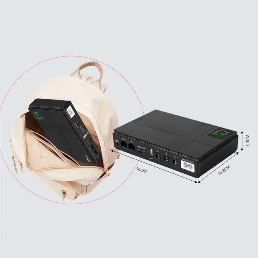 UPS для Wi-Fi роутера DC1018P 10400 Mah Упс Мини Ибп 5 9 12V Павербанк для роутера 12 вольт