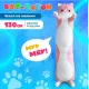 Кот батон розовый 130 см детская мягкая игрушка подушка обнимашка антистресс для детей и взрослых
