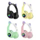 Бездротові дитячі світні навушники котяч вушка, складані Bluetooth з RGB-підсвіткою з лампками