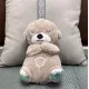 Мягкая детская игрушка дышащая выдра Серая fisher price для сна, игрушка-ночник Выдра с функцией дыхания