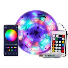 Светодиодная Led гирлянда bluetooth 10м с приложением управление через телефон гирлянда на блютузе с пультом