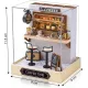 Румбокс кав'ярня з підсвічуванням 3D DIY Dollhouse Roombox міні кафе 11,5 × 9 × 9 см, інтер'єрний конструктор