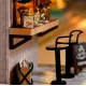 Румбокс кав'ярня з підсвічуванням 3D DIY Dollhouse Roombox міні кафе 11,5 × 9 × 9 см, інтер'єрний конструктор