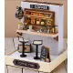 Румбокс кав'ярня з підсвічуванням 3D DIY Dollhouse Roombox міні кафе 11,5 × 9 × 9 см, інтер'єрний конструктор