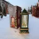 Новорічний декоративний нічник зі снігом Water Lantern BA-0150 музичний ретро світильник з ефектом снігу