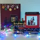 Новорічний музичний світильник зі снігом Water Lantern Потяг OO-961 ретро-нічник з ефектом снігу