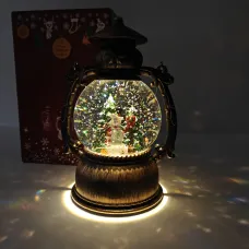 Новогодний музыкальный светильник со снегом Шар Water Lantern 22см ОО-943 ретро фонарь с эффектом снега
