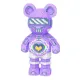 Світний конструктор у формі ведмедика Bearbrick "Серце" 3D Magic Blocks, Бузковий, 4031 деталь
