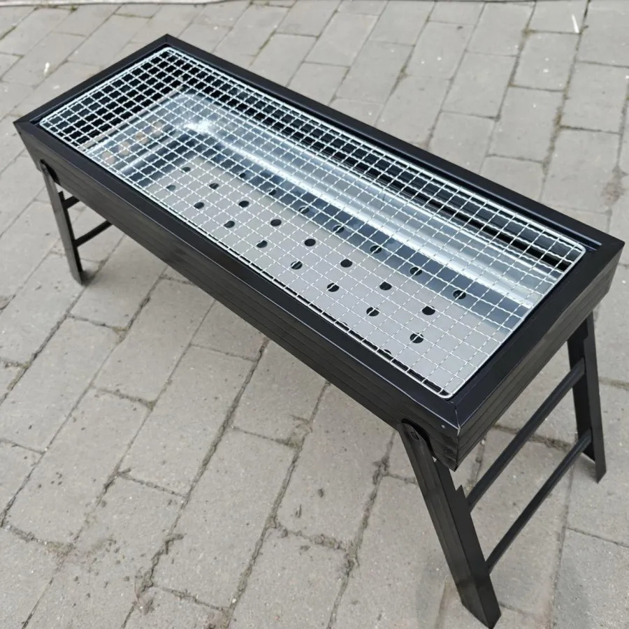 Міні мангал BBQ Grill 60×22×33 - складаний портативний гриль для дачі, пікніка та походів
