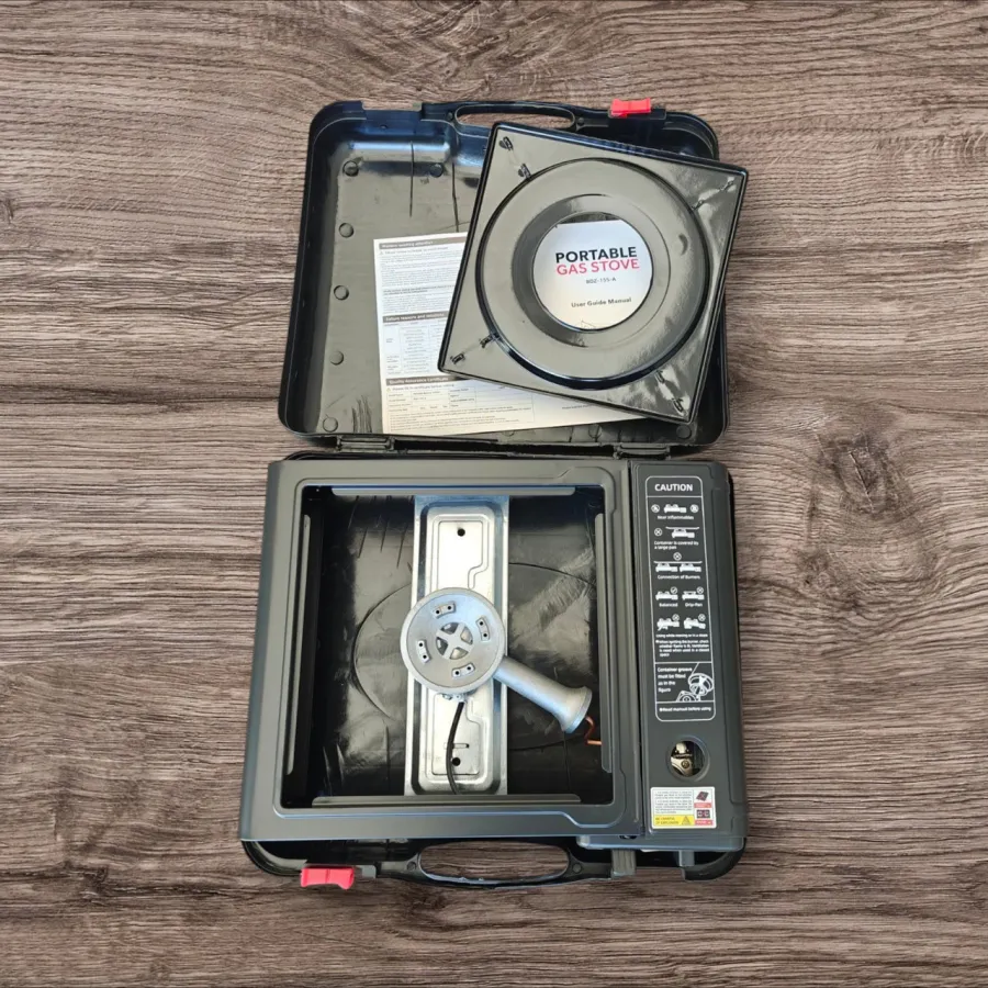 Портативная туристическая газовая плита в кейсе с переходником — Portable Gas stove BDZ-155-A