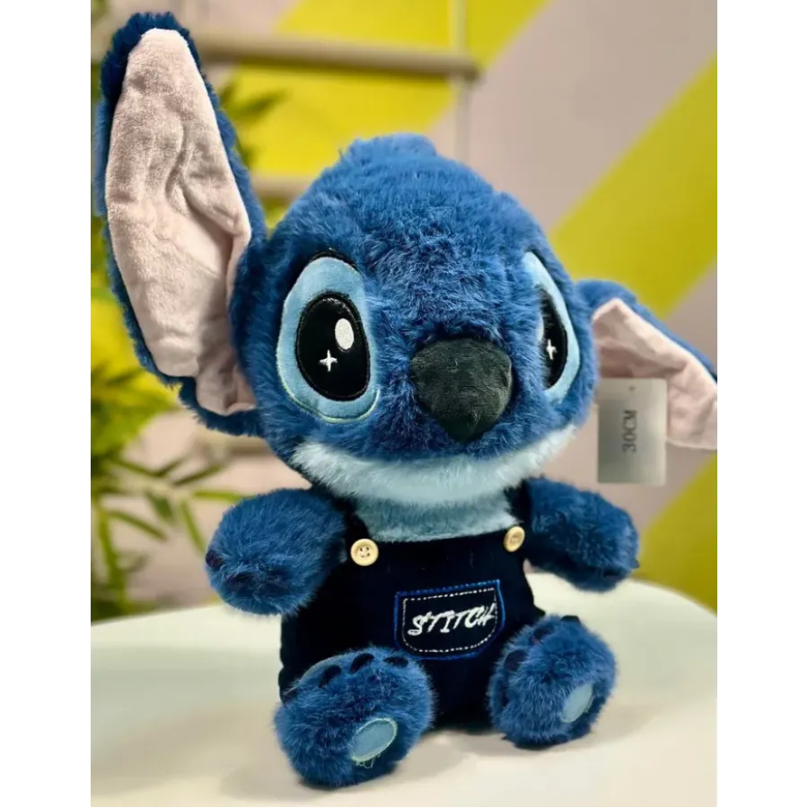 Стіч у комбінезоні 30 см Stitch, м'яка іграшка Стіч дісней у костюмі на подарунок дорослому та дитині