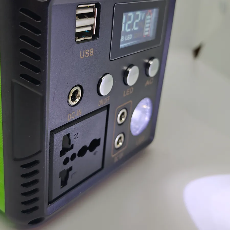 Портативная зарядная станция для ноутбуков 300Wh 12V/26Ah | Выход 220V до 120W | Power Bank для ноутбука, роутера + 2 LED-лампы