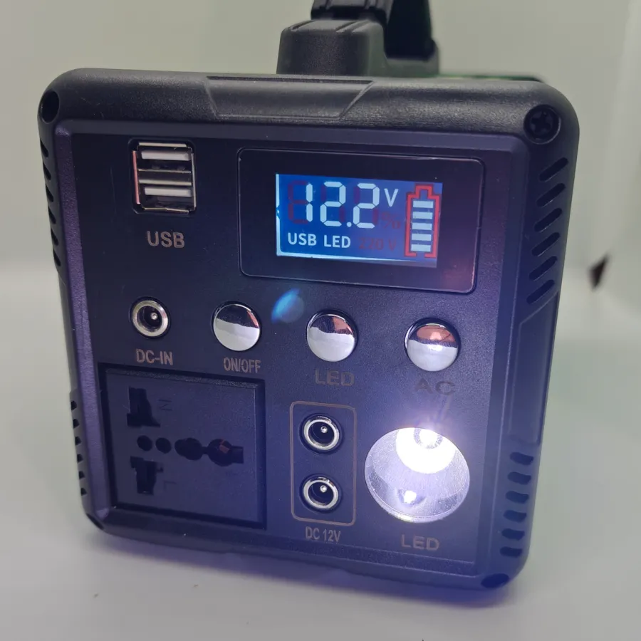 Портативная зарядная станция для ноутбуков 300Wh 12V/26Ah | Выход 220V до 120W | Power Bank для ноутбука, роутера + 2 LED-лампы