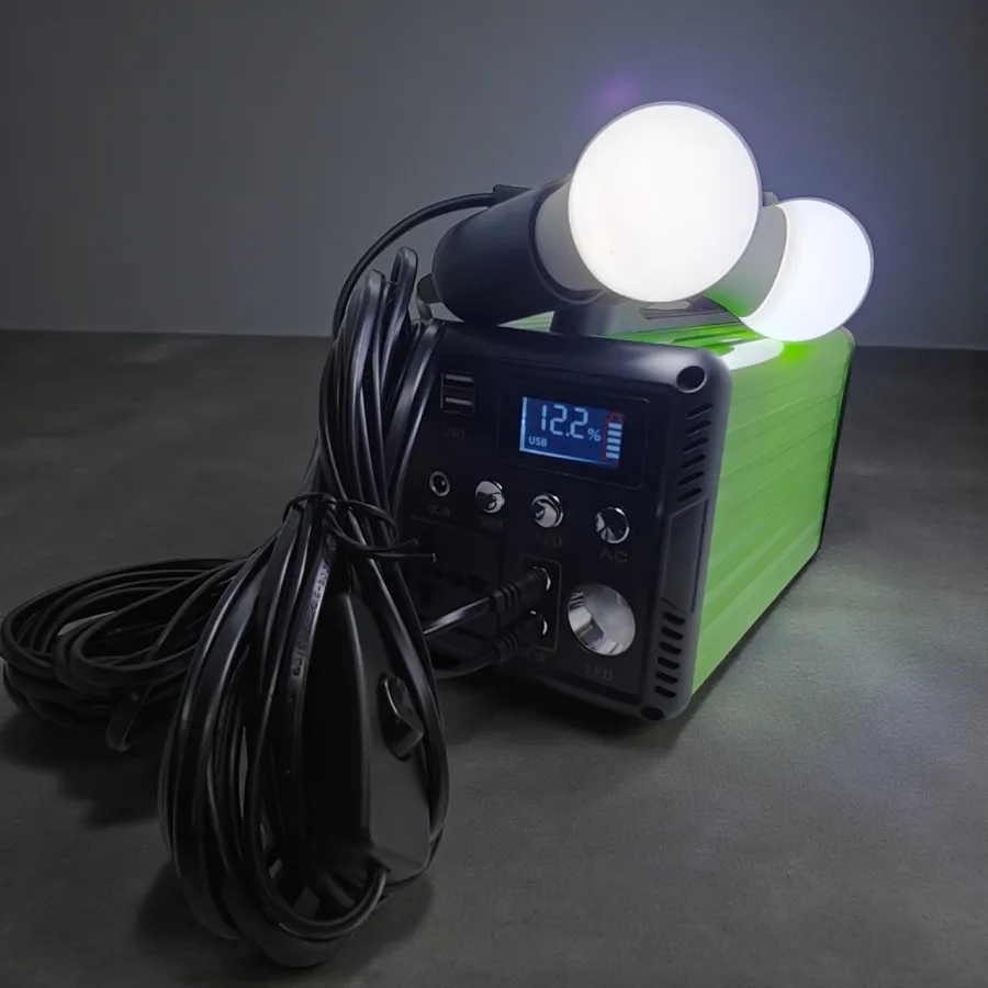Портативная зарядная станция для ноутбуков 300Wh 12V/26Ah | Выход 220V до 120W | Power Bank для ноутбука, роутера + 2 LED-лампы