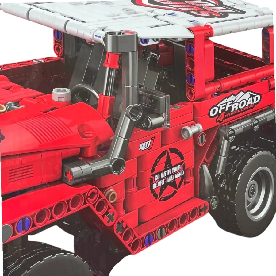 Конструктор джип для мальчиков Racing Off-Road 910 деталей, возраст 6+, внедорожник с pull-back
