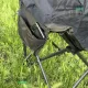 Складной стул для пикника 45×93×58 см | Черный до 150 кг | кресло бабочка для кемпинга и рыбалки с боковым карманом и чехлом