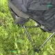 Складной стул для пикника 45×93×58 см | Черный до 150 кг | кресло бабочка для кемпинга и рыбалки с боковым карманом и чехлом
