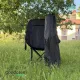 Складной стул для пикника 45×93×58 см | Черный до 150 кг | кресло бабочка для кемпинга и рыбалки с боковым карманом и чехлом
