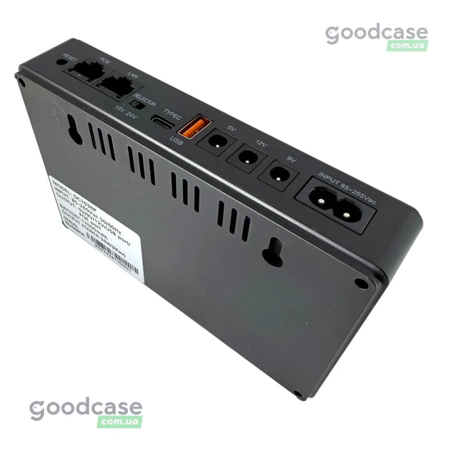 Мини ИБП UPS DC1036P для роутера и ONU 12000 мАч, 36 Вт, 5V/9V/12V, USB, PoE 15/24V
