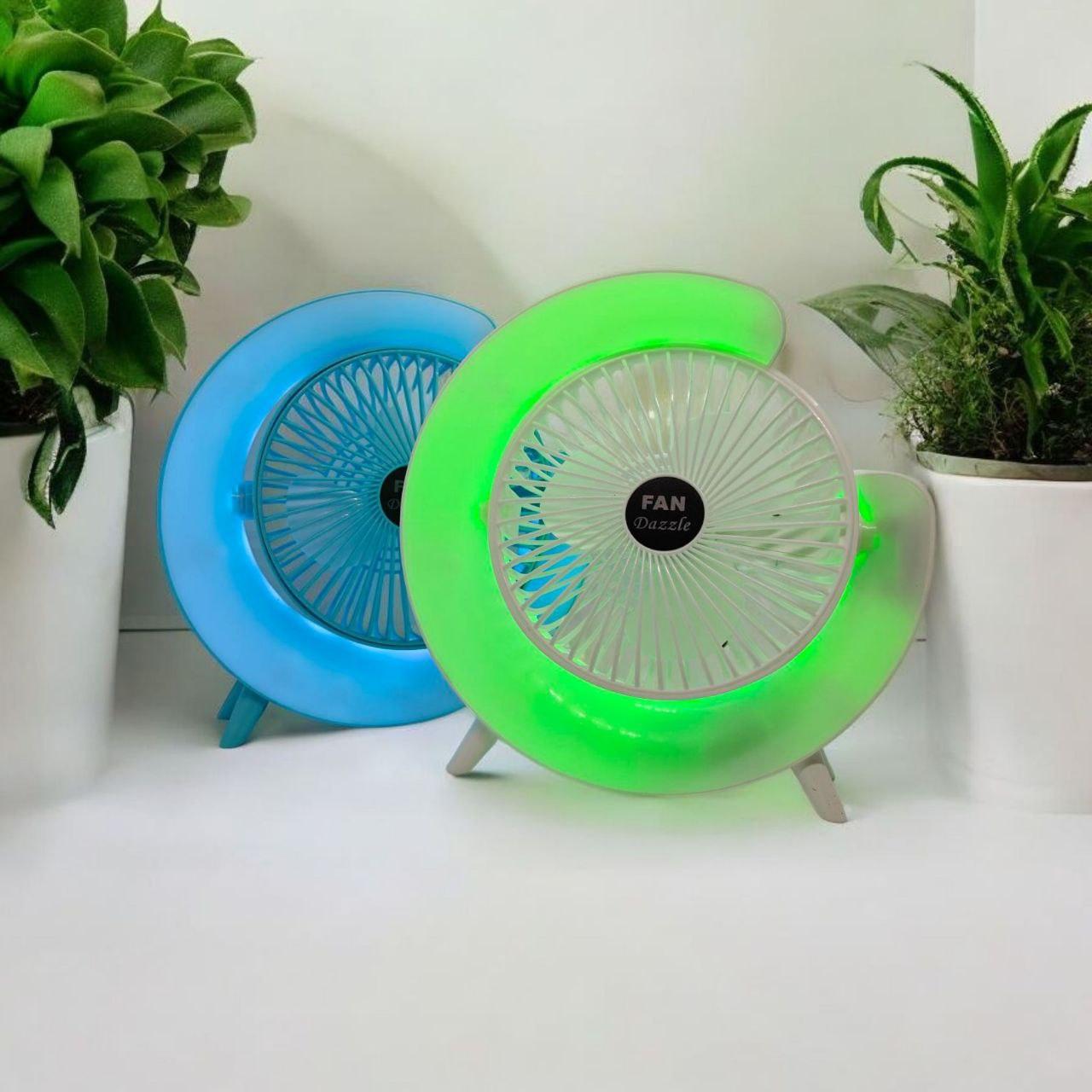 Настольный аккумуляторный вентилятор с RGB-подсветкой | Goodcase.com.ua